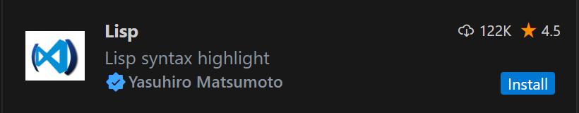VSCode 的 mattn Lisp 套件